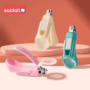 Anti-clipe recém-nascido Baby Carbon Steel Unhas Clippers com lenta de vidro e polimento