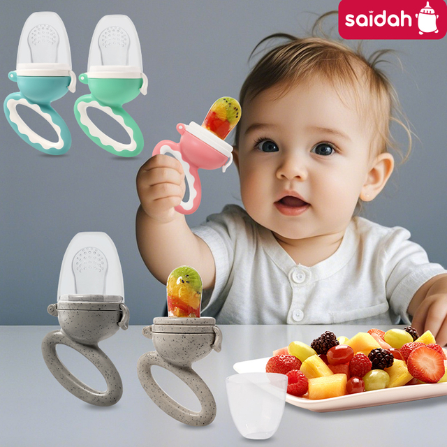 Subark Silicone Baby Fruit alimentador | Silicone líquido de grau alimentar sem BPA | Bolsa de malha para auto-alimentação segura | Alívio e nutrição dentada