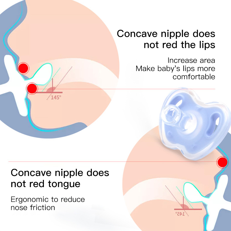 Pacifiadora de silicone natural macio - conforto calmante dia e noite