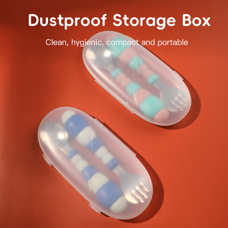 Fio de colher de bebê ecológico com alça curva anti-deslizamento