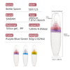 120 ml/4oz de alimentos para bebês infantis de silicone para bebês Squeeze | Purê de frutas e dispensador de pasta de arroz | Colher destacável | Base de sucção não deslizante | Design de alimentação de uma única mão