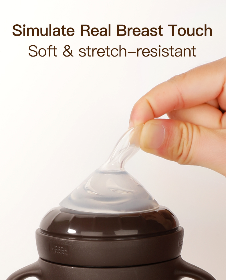 Silicone macio de 360 ​​° xícara com canudinho para leite seguro e água