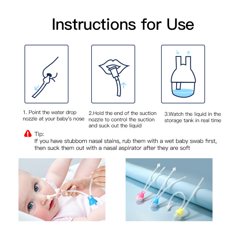 Gentil Higiênico Anti-Refluxo Baby Aspirador nasal com silicone