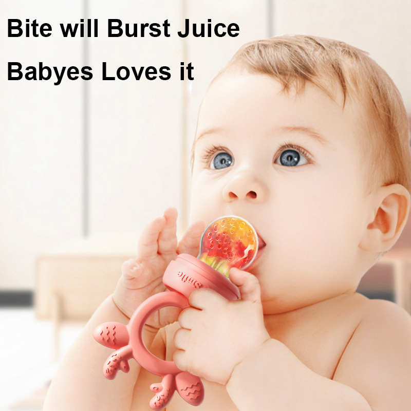 Alimentador de frutas de bebê de silicone não tóxico seguro com design de veados