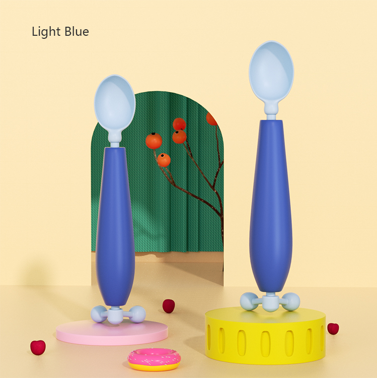 Balance de gravidade Anti-spill Baby Spoon-Sonicone sem silicone sem BPA com detecção de temperatura (6m+)