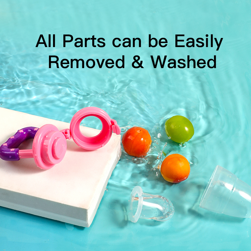 Star Silicone Baby Alimentador e Teether - Pacifiadora de frutas livres de BPA para alívio da dentição + brinquedo de mastigação macia