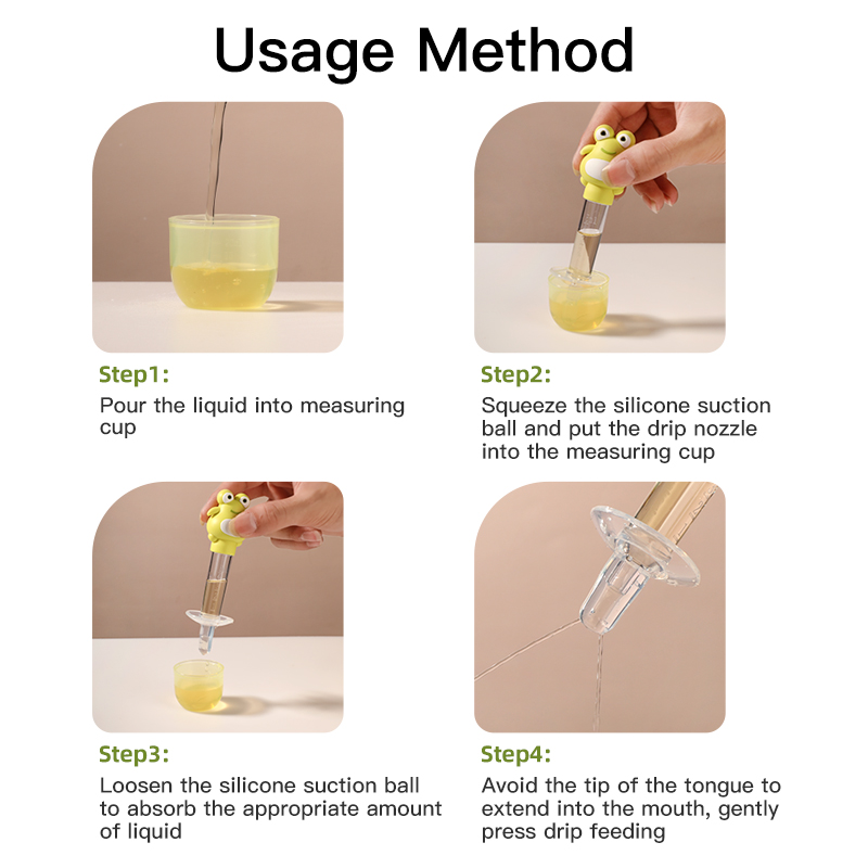 Alimentador de remédios para bebês em forma de sapo