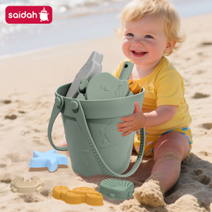 Silicone de 8 em 1 Silicone Kids Sand & Bath & Beach Toys | Kit de brincar de praia para crianças pequenas | Ferramentas de jogo ao ar livre de verão (pá, moldes) - leve e amigável para viagens