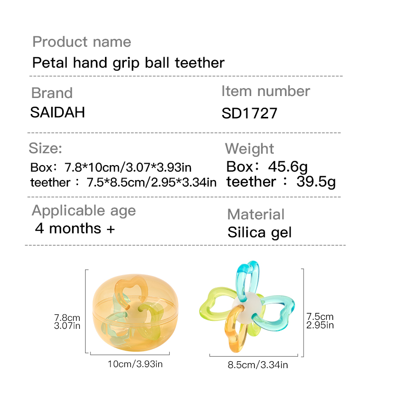 Bola de mordida sensorial de pétal