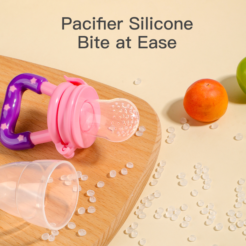 Star Silicone Baby Alimentador e Teether - Pacifiadora de frutas livres de BPA para alívio da dentição + brinquedo de mastigação macia