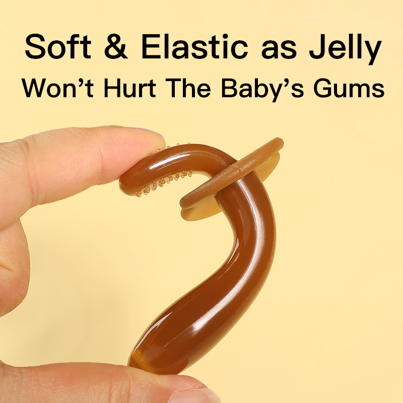 Silicone flexível, sem BPA, com os bebês