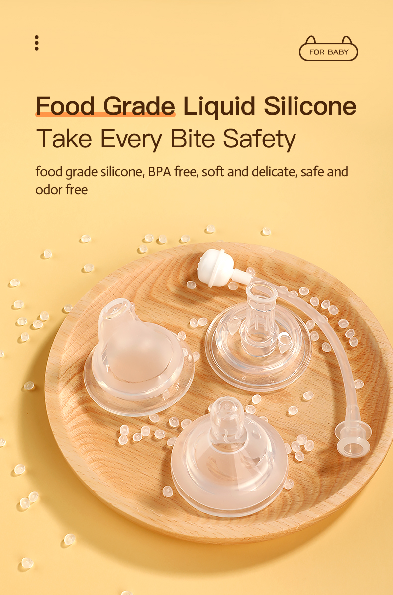 Silicone macio de 360 ​​° xícara com canudinho para leite seguro e água