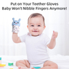 Baby Tool Mittens | Luvas anti-gorjeta de silicone de grau alimentar | Brinquedo infantil de coelho suave suave