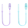 Suporte do clipe de chupeta do bebê com contas de silicone e clipe de jacaré-Leashé-chupeta anti-grop, sem-gelo (0-24m)