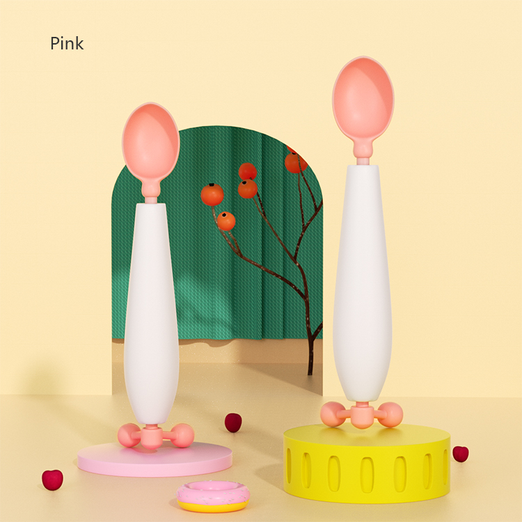 Balance de gravidade Anti-spill Baby Spoon-Sonicone sem silicone sem BPA com detecção de temperatura (6m+)