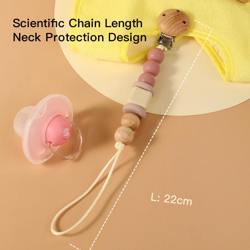 Pacifiers e cadeia de teethe de mole e ecologicamente correto