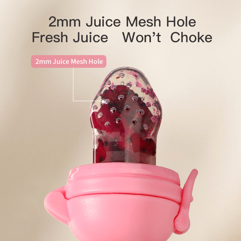Propulsão segura avançada alimentador de frutas de bebê com silicone sem BPA