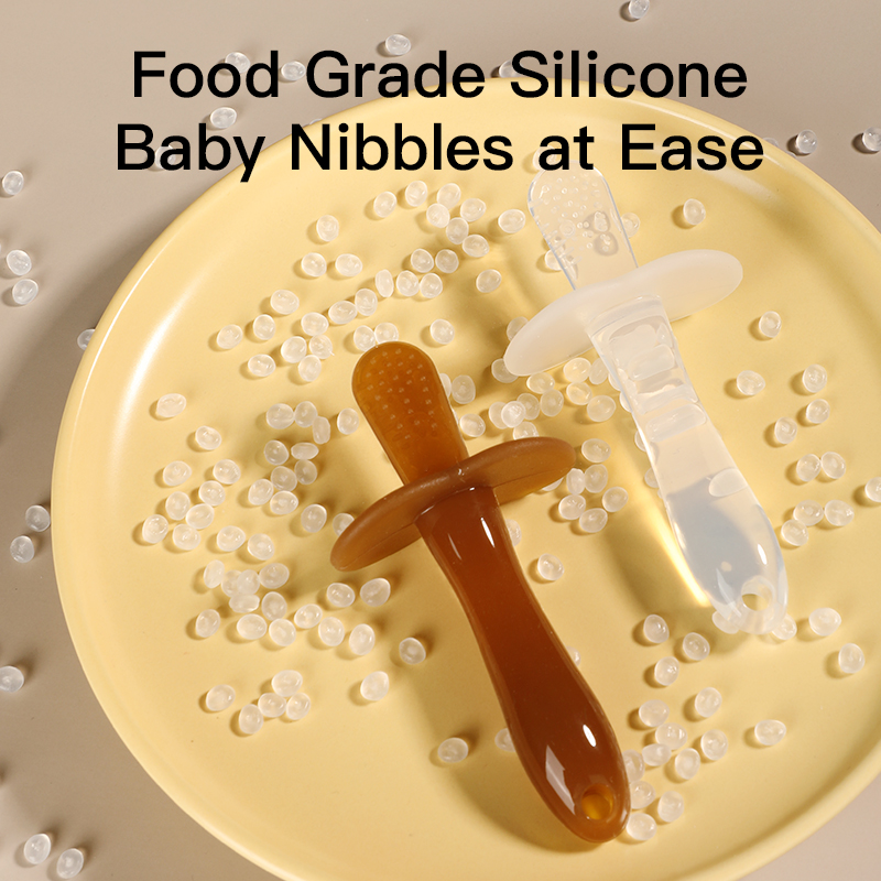 Silicone flexível, sem BPA, com os bebês