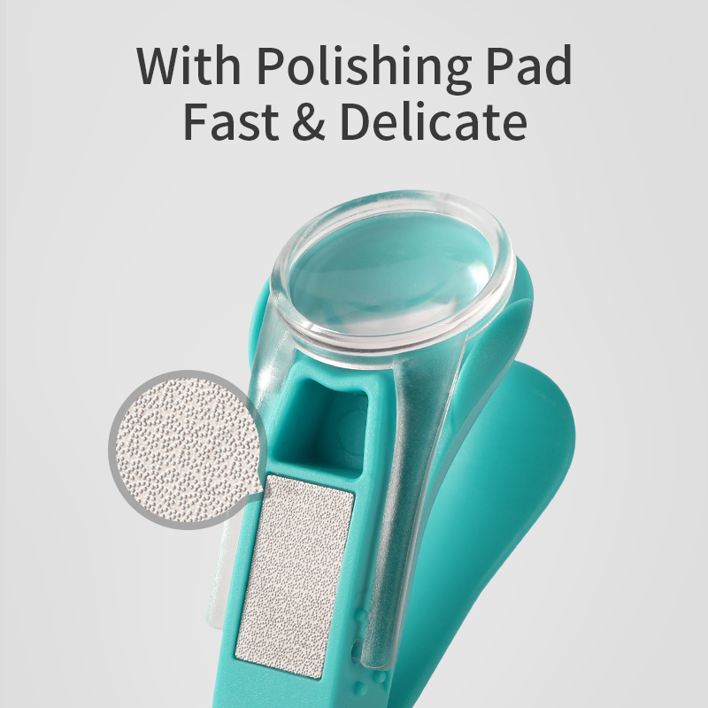 Anti-clipe recém-nascido Baby Carbon Steel Unhas Clippers com lenta de vidro e polimento