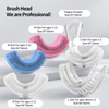 Escova de dentes em forma de U para crianças pequenas | 360 ° Clean automático com cerdas de silicone de grau alimentar | Conjunto de dentição e treinamento (1-3 anos)