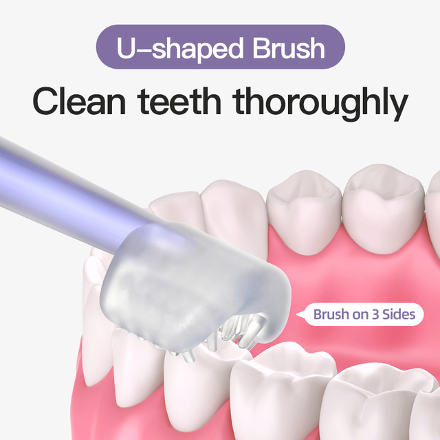 SAIDAH SD8376 Conjunto de escova de dentes de silicone de grau alimentar 