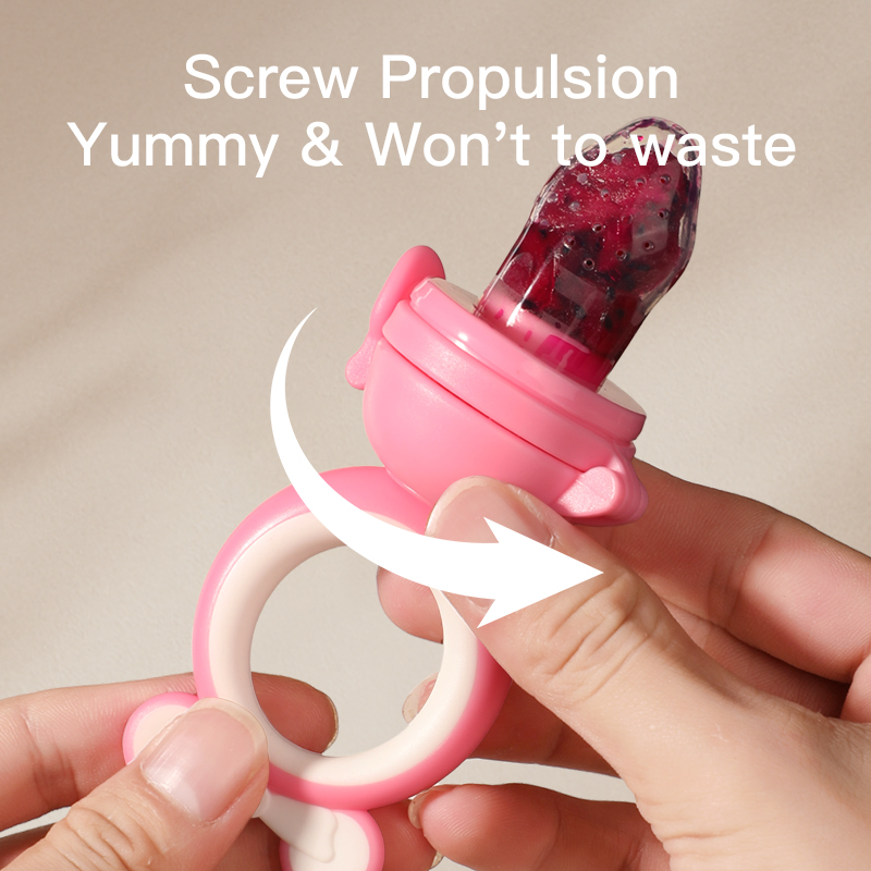 Propulsão segura avançada alimentador de frutas de bebê com silicone sem BPA