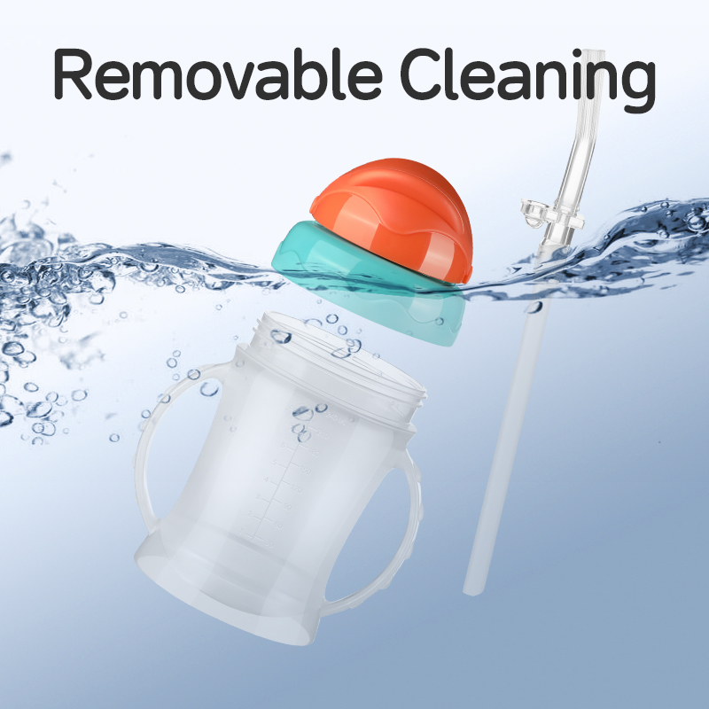 Copo de bebê sem vazamento à prova de vazamento com palha de silicone