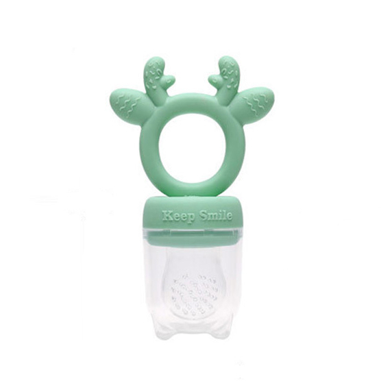 Alimentador de frutas de bebê de silicone não tóxico seguro com design de veados