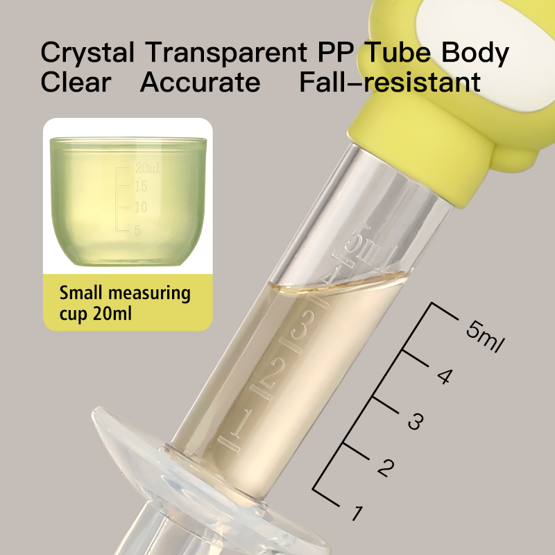 Alimentador de remédios para bebês em forma de sapo